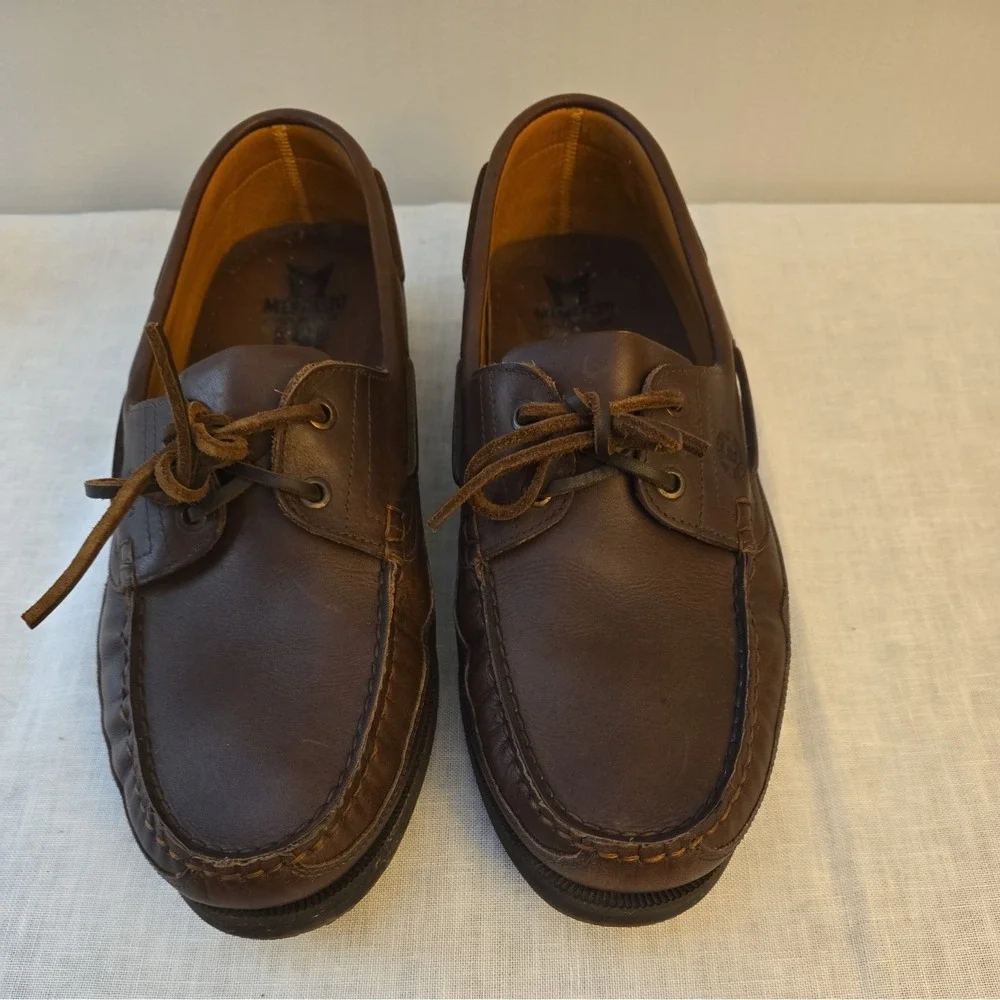 Mephisto Spinnaker Air Relax Men's Boat Shoes Size 13 M Leather Brown Loafer